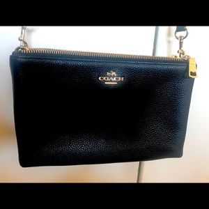 Coach Black Leather Crossbody Bag
